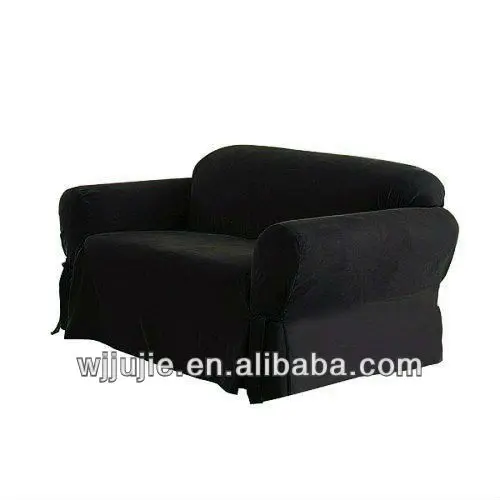 Soft Micro Suede Solid Black Loveseat Cover Slipcover With Elastische Chair Cover Slipcovers 4 PCS Elastic Moderne