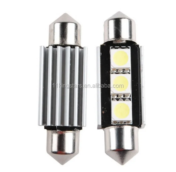 6v 12v festoon led bulb 36mm 39mm 41mm 3smd auto led light Canbus festoon led C5W 21W