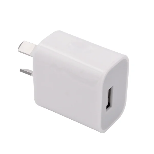 

SAA RCM AU 5W 10W 12W USB port single usb wall charger mobile phone, Black,white