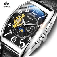 

SEWOR Watch 557 Luxury Automatic Tourbillon Mechanical Mens Watch Leather Waterproof Watches Men Wrist Relogio Masculino