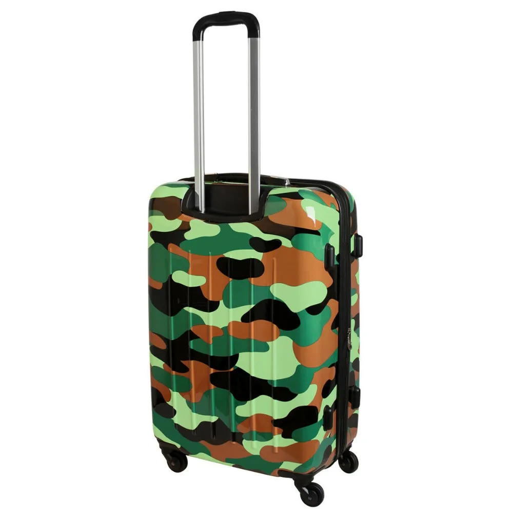 Premium Abs Pc Traveling Trolley Bags Camouflage Printed Carry On 