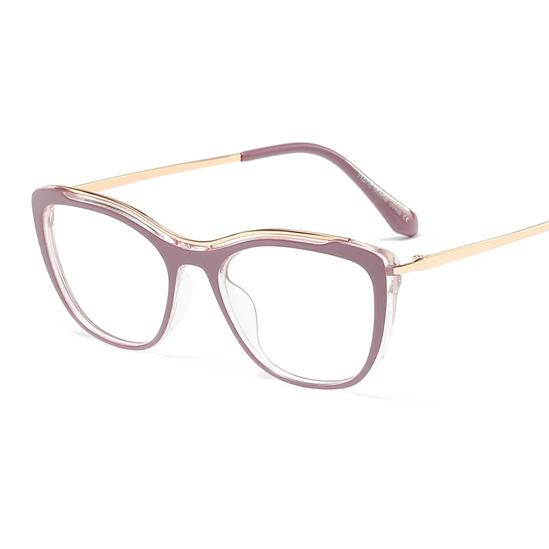 

GUVIVI Spectacle ladies metal light weight UV400 Eye glasses Low price optical frame, Mix color