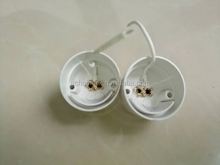 T8 Round Plastic Fluorescent Lamp End Cap With T5 Pins G13 Lamp Holder