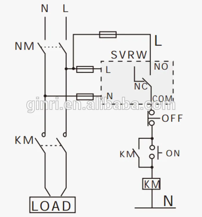 GINRI SVR-220 power phase failure over under voltage protection generator protection relay