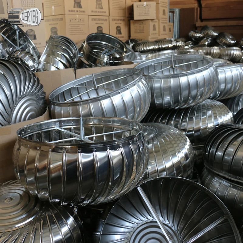 
300MM Stainless Steel No Power Roof Turbo Fan Wind Turbine Ventilator For Warehouse 