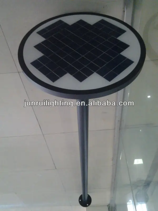 Top round all-in-one CE solar powered garden lights for street/square/park lighting(JR-CP98)