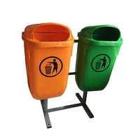 

Plastic recycle bin twins bin wall mounted trash can