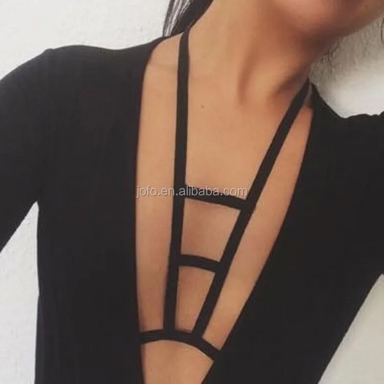 

Black Velvet Rib Belts Body Rope Decor Chains Rope Necklace Body Rope Harness
