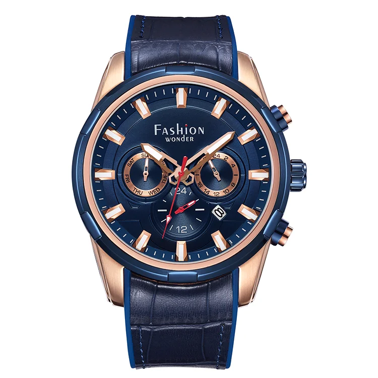 

Wholesale Custom Watch Men Leather Luxury Chronograph Watches, Luxuriant planting color for choose