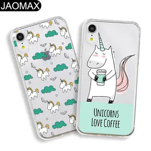 Unicorn Pattern Clear Silicone Phone Case iPhone