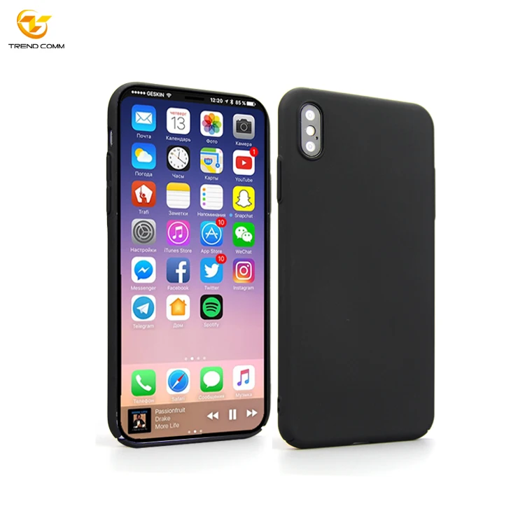

High Quality Rubber Coating Back Phone Case Plastic Full Cover For iPhone XS Max XR XS