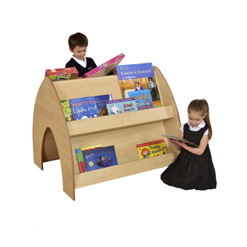 Montessori Kindergarten Furniture Book Shelf Kids Wooden Book