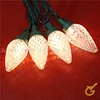 Roofline decoration 25L warm white LED C9 strawberry candle light string for christmas holiday, Easter, Patio, Garden