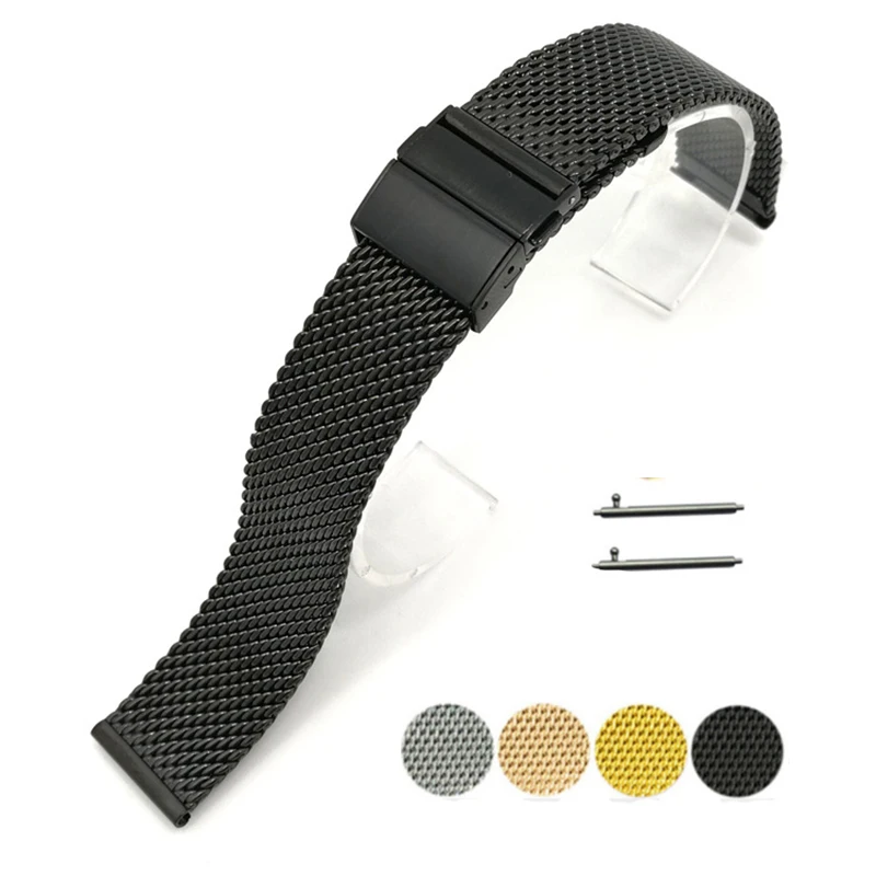 

18mm  Easy Pin Style Mesh Band, As our color chart or custom