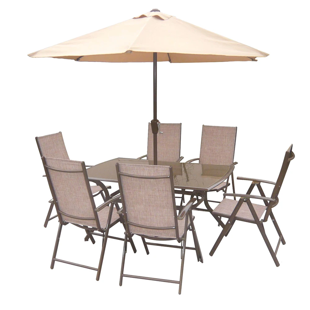 7 Position Aluminium Aluminum Sling Alu Reclining Folding Outdoor Bistro Patio Garden Chair Outdoor