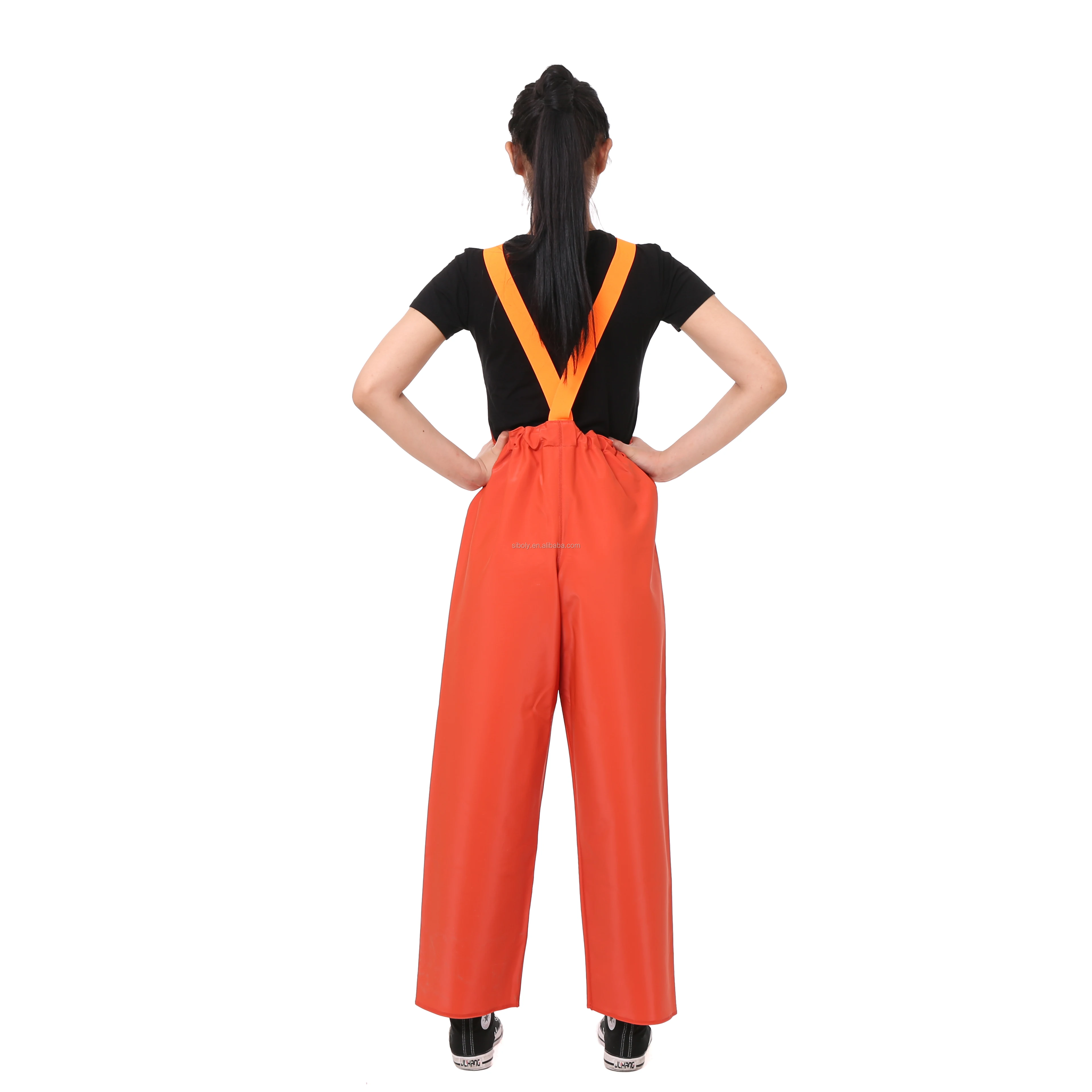 Orange Waterproof Plastic Adult Commercial Fishing Bib Braces Overalls Buy Fishing Bib