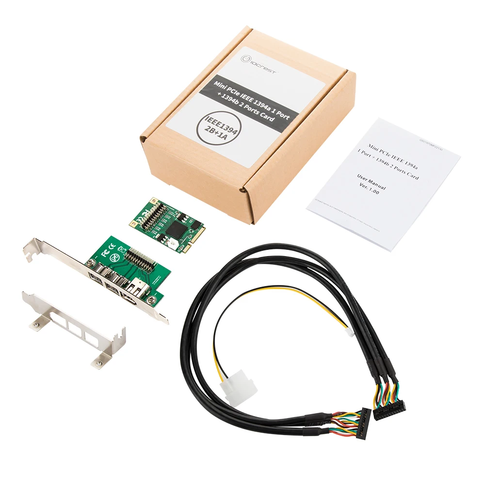New Arrival Ti Chipset Mini Pci Express To 1 1394 A And 2 1394b Firewir
