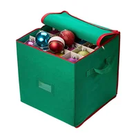 

Hot sale custom foldable christmas ornament gift storage box bins