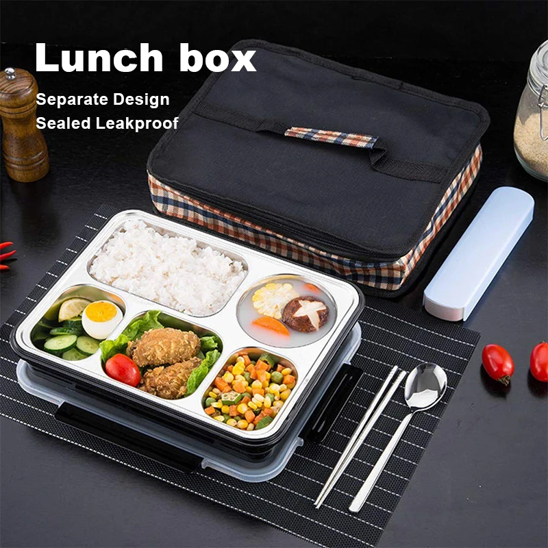 

Everich thermal food bento lunch box leakproof kids stainless steel food container steel lunch box