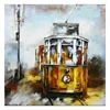 Rustic Cable Car Picture Handmade Luxury 3D Wall Art Metal Oil Painting Sculpture decor