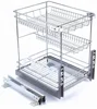 TKK kitchen cabinet accessories Chrome Plated Stainless Steel Kitchen Pull-out Simple Basket