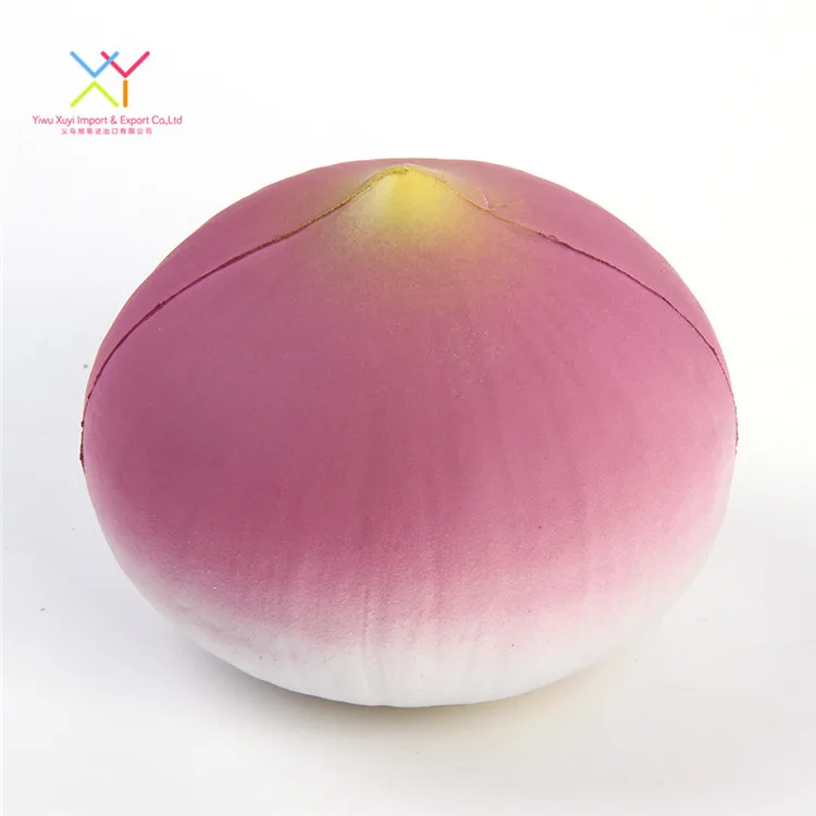 Wholesale lovely onion soft funny squeeze toy pu promotional stress ball for kids