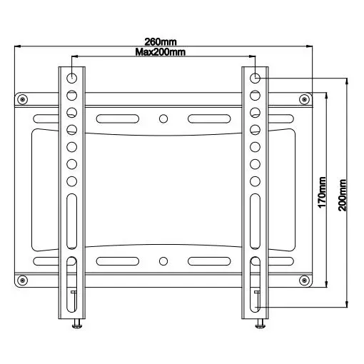 
vesa 200x200mm small size fixed tv wall mount for 23