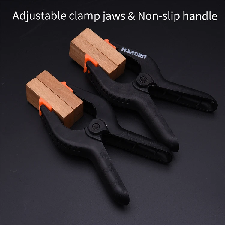 High Strength Anti-Slip Design Adjusted 4" 6" 6pcs Nylon A Spring Clamp Set