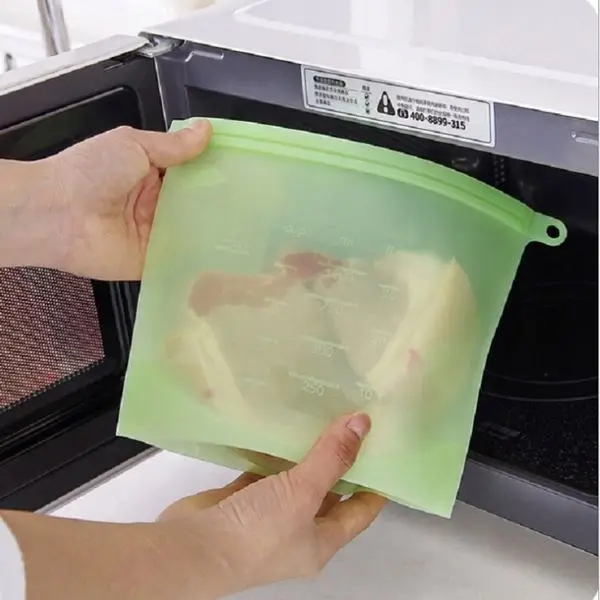 

Freshness Protection Package Reusable Silicone Food Storage Bag, N/a