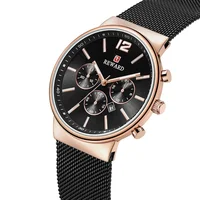 

REWARD Brand Luxury Men's Quartz Watch Men Waterproof Ultra Thin Analog Clock Male Fashion Sports Watches Black Reloj Hombre