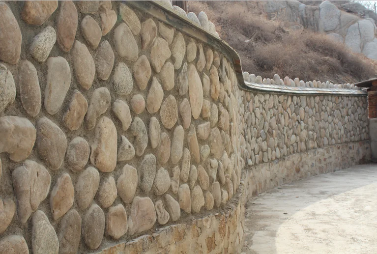 River Rock Pared De Piedra Natural De Pared De Piedra De Río - Buy Muro