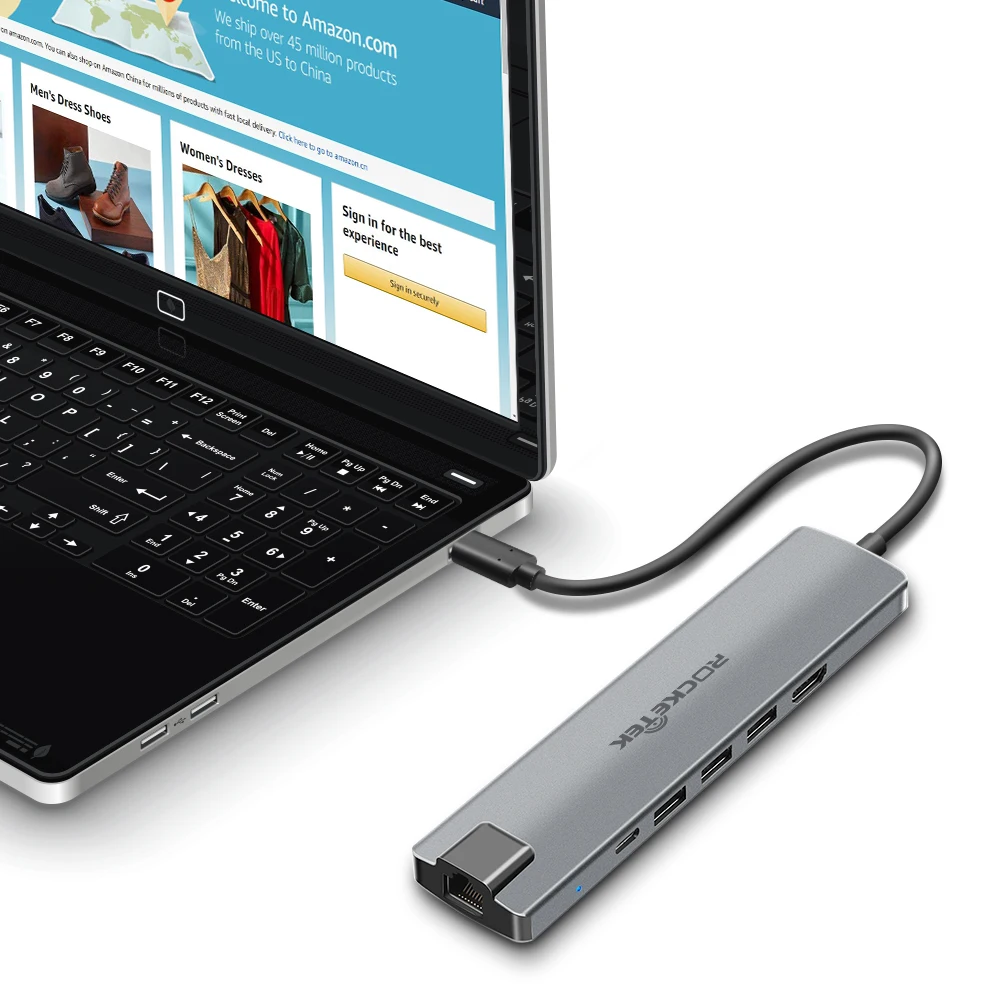 

Multiport smart hdmi rj45 charging adapter usb port hub 3.0 mini type c hub