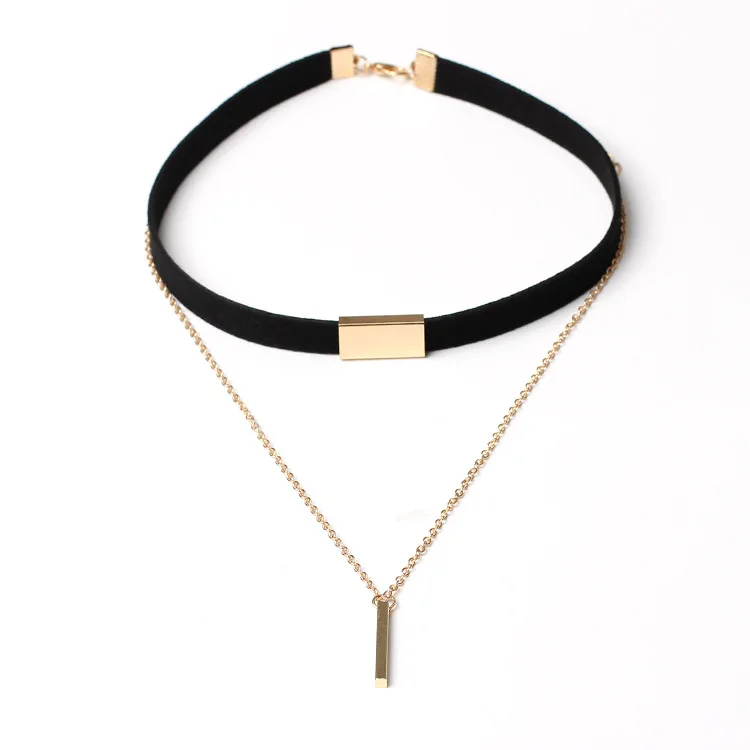 

Fashion new style nwholesale leather choker necklace for women