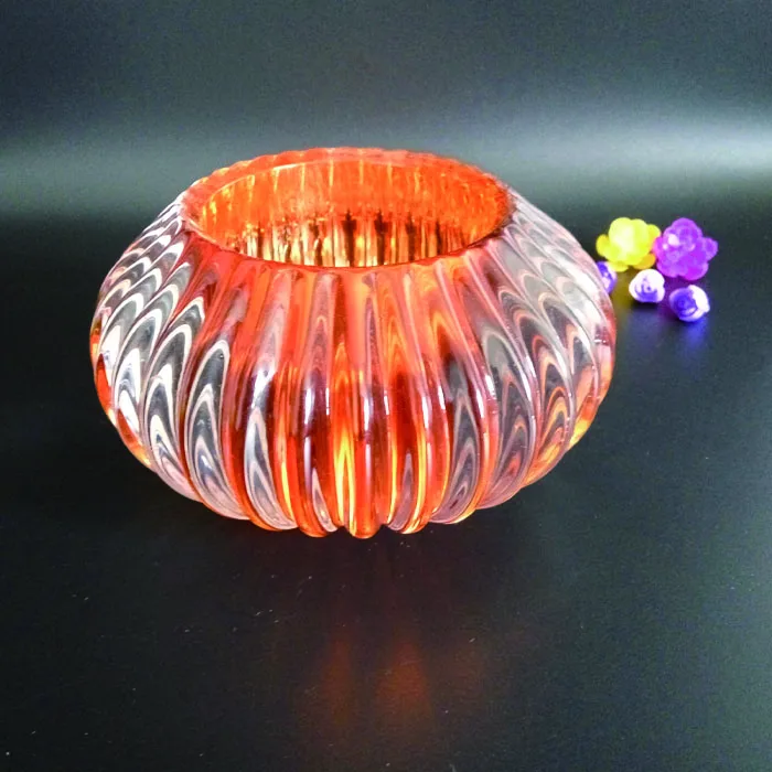 wholesale amber leopard print candle vessels