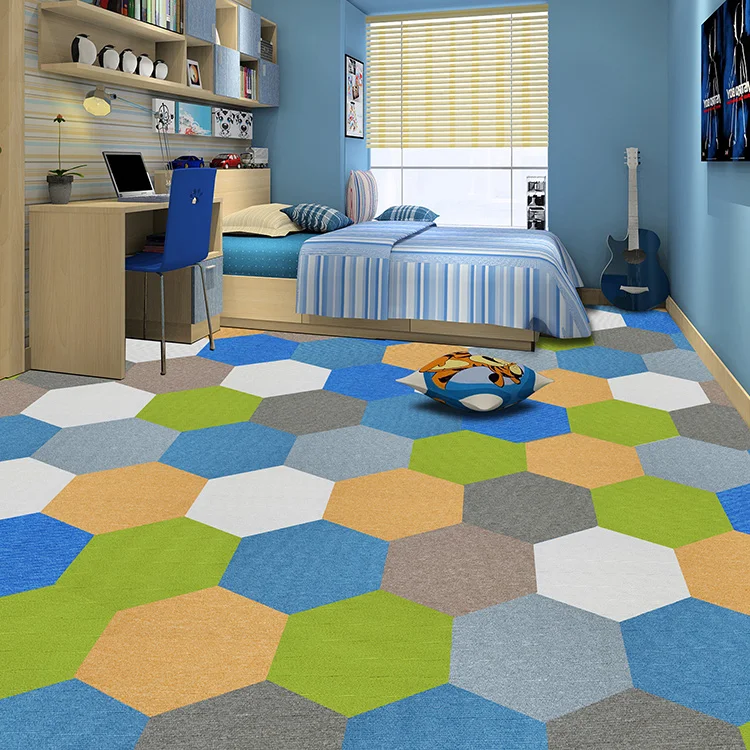 Solid Hexagon Shape Kids Room Carpet Tile Buy Kids Room Carpet Tile