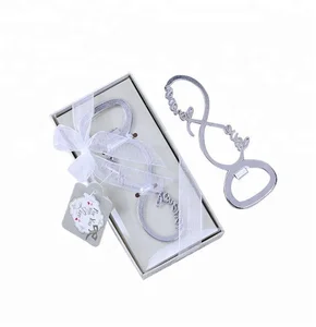 Image of Wedding Favors Infinity Design Silver Metal Bottle Opener