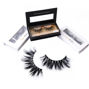 Free samples Black eyelash box glitter packaging private label eyelashes 3d mink wholesale false silk lashes