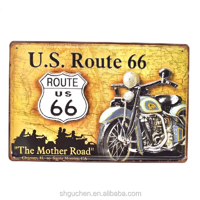 Mother Road USA Decorative Novelty License Plate Tin Metal Sign Route 66