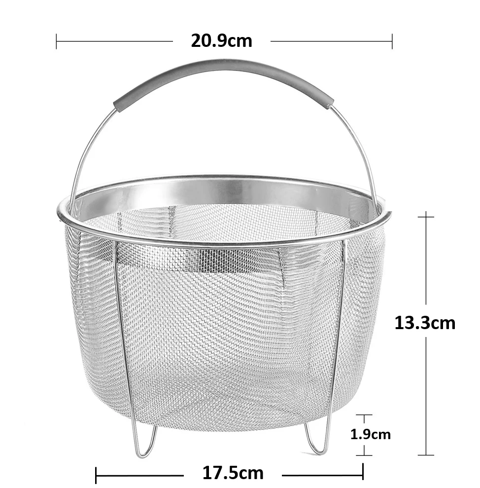 Stainless Steel Mesh Steamer Basket - Multi-Use Kitchen Strainer For Cooking, Frying & Draining
