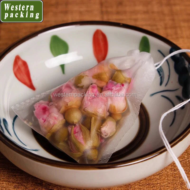
Small nylon mesh drawstring tea bag 