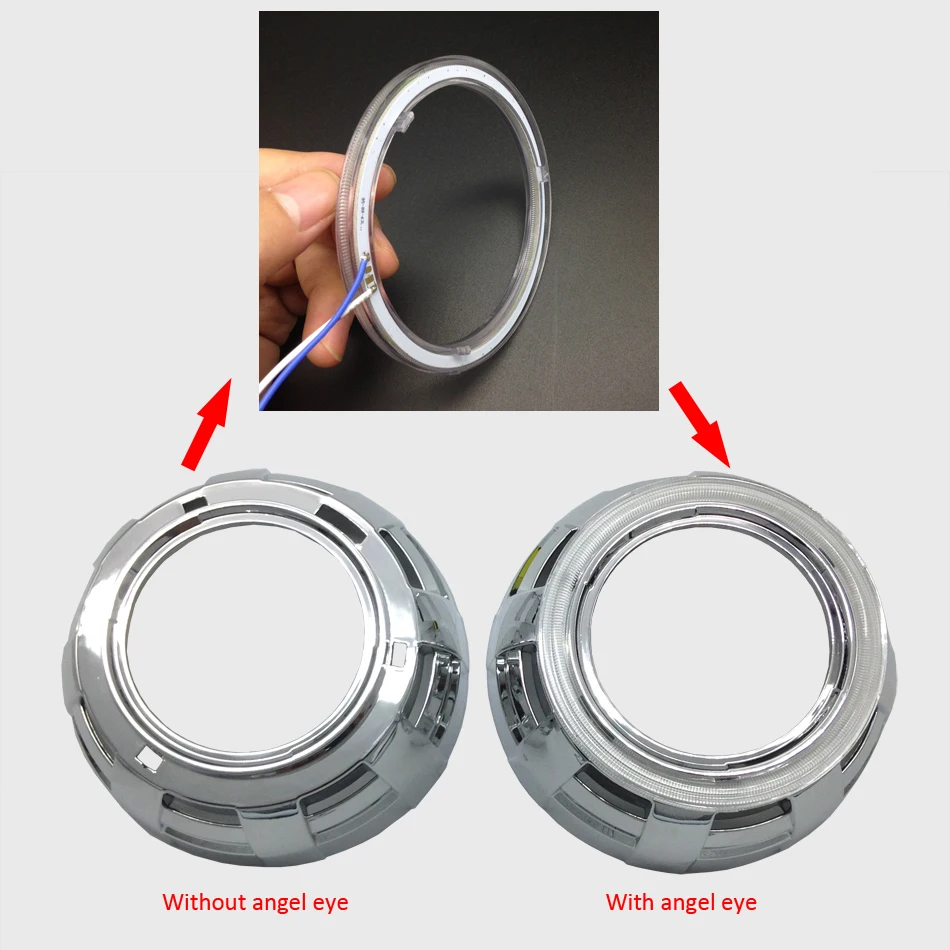 Taochis Lens Shroud For Hella Q5 Projector Abs Cover Led Cob Angel Eyes