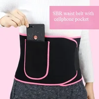 

waist trainer with cellphone pocke and neoprene waist trimmer belt for Women and Men