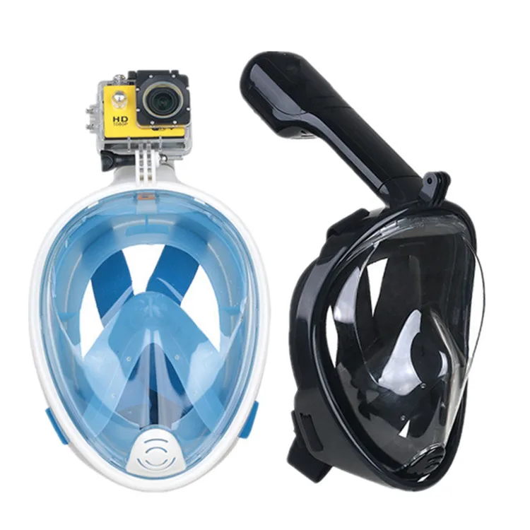 

Adult Natural Breathing Anti-Fog Full Face Diving Mask With Foldable Snorkel, N/a