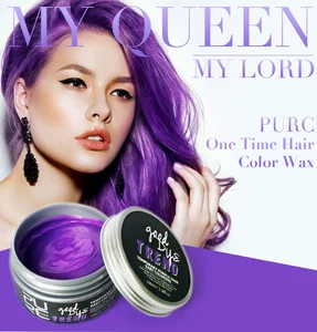 Girls Fashion Purple Color Hair Styling Wax One-Time Hair Coloring