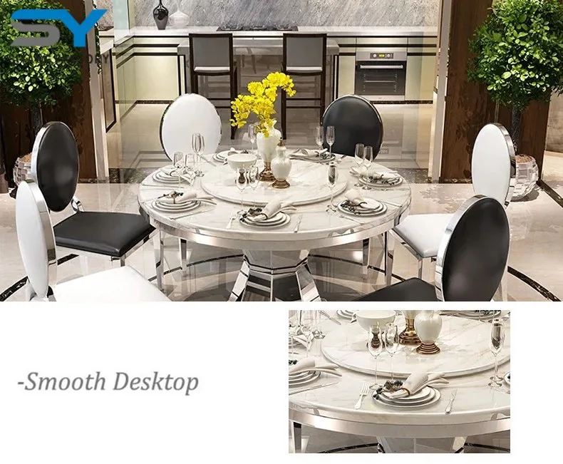 Dining Room Furniture Dinning Table Set Round Marble Dining Table With Rotating Centre Ct012 Buy Set Meja Makan Bulat Meja Makan Marmer Dengan Memutar Pusat Furniture Ruang Makan Product On Alibaba Com