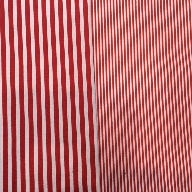 tc red and white striped poplin fabric for school uniform