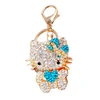 Blingbling Hello Kitty Crystal Rhinestone Keychain Sparkling Keyring Charming Womens Bag Mobile Phone Car Pendant(DEC02-5)