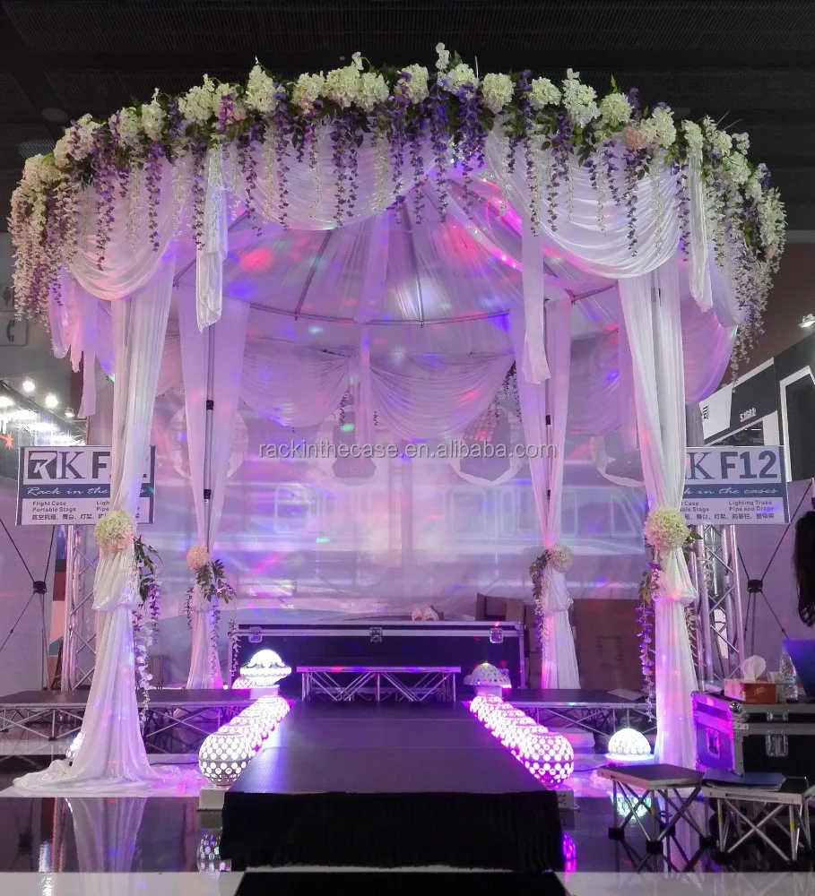 Fancy Circular Canopy Sheer Wedding Pipe And Drape Design Buy