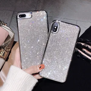 OEM Luxury glitter diamond wholesale custom new design phone back Cover,cell phone case for iphone X/XS