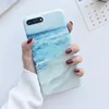 Hot selling phone accessories blue ocean beach slim hard plastic mobile phone case for iPhone 6s 7 8 Plus X